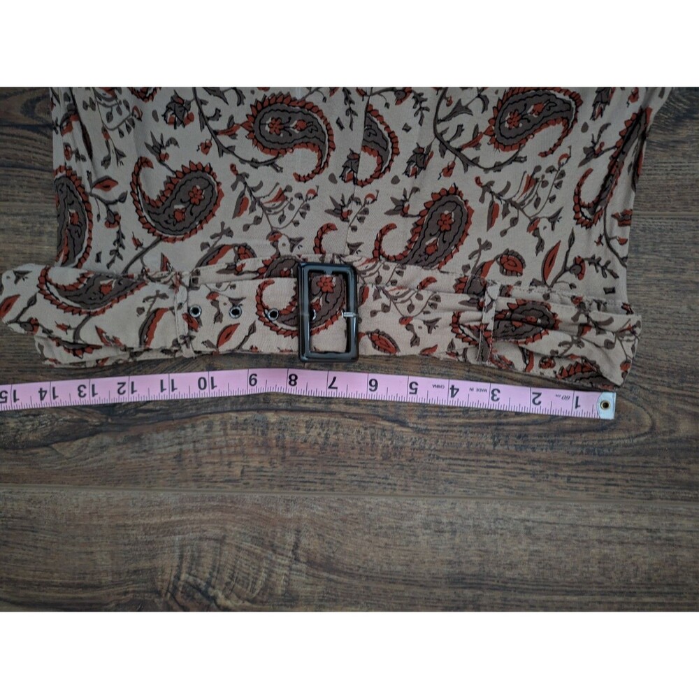Lusana Vera Skirt Brown Red Paisley Pattern Size L Anthropologie - Picture 6 of 9